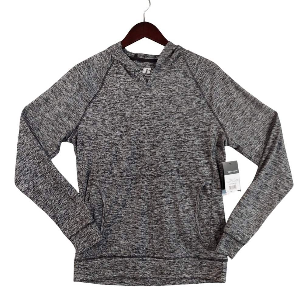 Russell Henley Hoodie Mens Small Black Heather Dri-Power 360 RM49107H